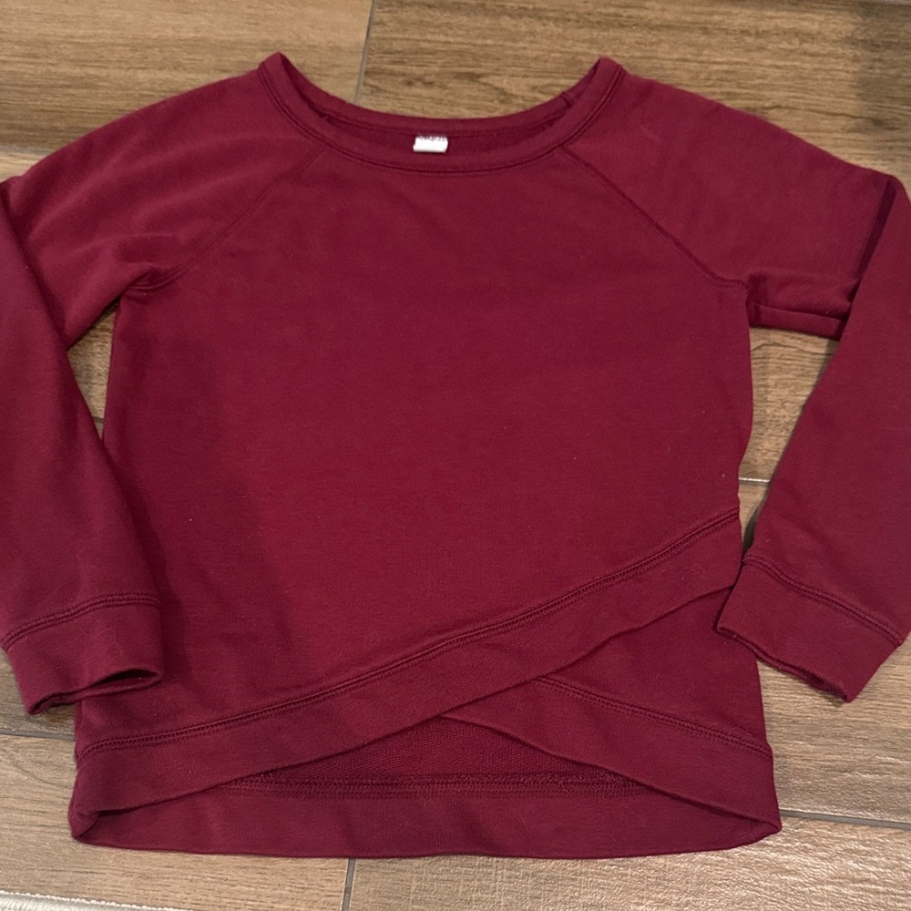 Old Navy Deep Red Crew Neck Top